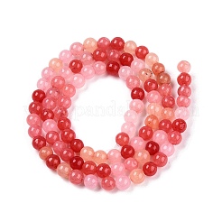 Gefärbt natürlichen weißen Jade Perlen Stränge&nbsp;G-T140-4mm-A12
