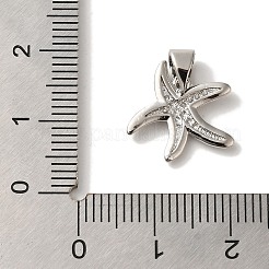 Breloques en laiton plaquées en forme d'étoile de mer&nbsp;KK-U027-36P