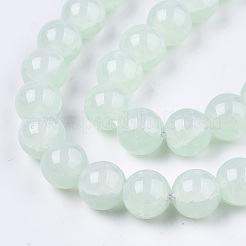 Imitation de perles de verre de jade&nbsp;GLAA-S192-001E