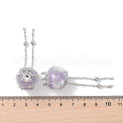 Perline pendenti con nappe di strass in argilla polimerica fatte a mano&nbsp;CLAY-H003-02P-03