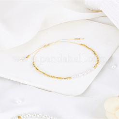 1 Stück geflochtene Perlenarmbänder aus Messing&nbsp;BJEW-LP0004-44