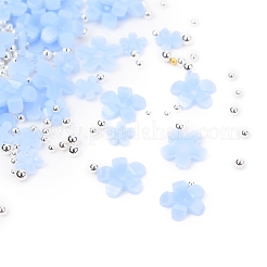 Clou cabochons en plastique fleur&nbsp;X-MRMJ-I001-03E