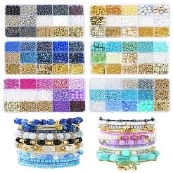 Kit fai da te per la creazione di braccialetti con perline impilate in stile bohémien&nbsp;DIY-YW0011-39