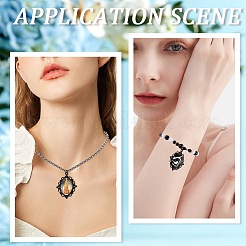 24 Stück ovale Cabochon-Fassungen für Anhänger aus Legierung&nbsp;FIND-SC0009-95