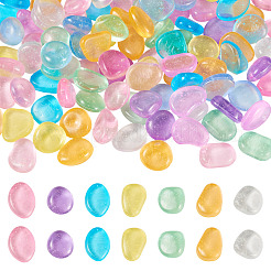 100 Stück leuchtende transparente Harz-Cabochons&nbsp;RESI-TAC0011-79