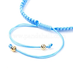 Verstellbare geflochtene Armbänder aus natürlichen Edelsteinen&nbsp;BJEW-JB07026
