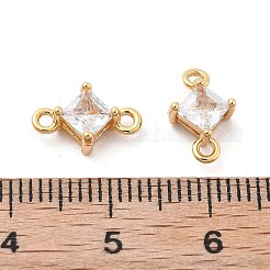 Verbindungsanhänger aus Messing mit durchsichtigen Kubisch Zirkonia&nbsp;KK-G516-09G