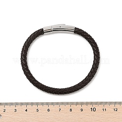 Ionenplattierte (IP) geflochtene Lederarmbänder für Männer&nbsp;BJEW-Z081-09