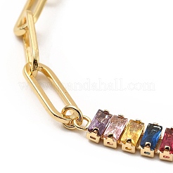 Bracelet de tennis en zircone cubique&nbsp;BJEW-A132-17G-01