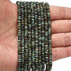 Natürliche afrikanische türkis (jasper) perlen stränge&nbsp;G-L635-A40-4x2mm