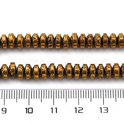 Galvanisierte natürliche Lavasteinperlenstränge&nbsp;G-A256-E01-01F
