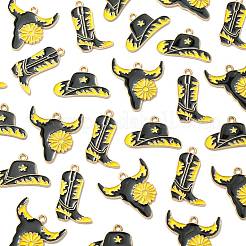 30 pz 3 stili western cowboy tema ciondoli in lega smaltata&nbsp;ENAM-FS0003-89