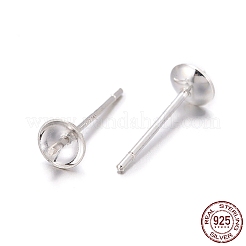 Accessoires de clous d'oreilles en 925 argent sterling&nbsp;X-STER-K167-027B-S