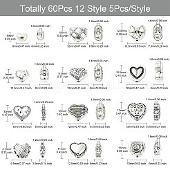 60pcs 12 Arten tibetanische Legierungsperlen&nbsp;FIND-CJ0002-28B