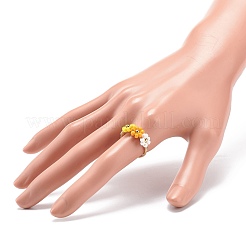 Fingerringe aus geflochtenen Perlen aus Glassamen&nbsp;RJEW-TA00054-03