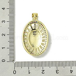 Vrais pendentifs en laiton plaqué 18k or véritable micro pavé zircone cubique clair&nbsp;KK-H472-34G-01
