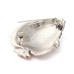 Spilla a forma di pesce in resina con strass di cristallo in lega di zinco&nbsp;JEWB-U010-01P-02