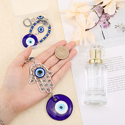 2 stücke 2 stil hamsa hand/hand von miriam/hufeisen anhänger dekorationen&nbsp;AJEW-CA0003-50