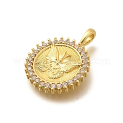 Pendenti in ottone placcato a cremagliera con micro pavè di zirconi smaltati&nbsp;X-KK-L226-031G-03