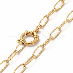 Ionenplattierung (IP) 304 Edelstahl Kabelkette Halskette für Frauen&nbsp;NJEW-E081-07G