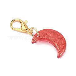 Decoraciones colgantes de luna de vidrio&nbsp;HJEW-JM04367-01