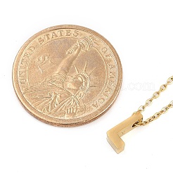 Collane pendenti in acciaio inossidabile placcato ionico (ip) 304&nbsp;NJEW-R050-01G-12