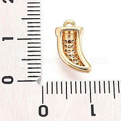 Messing micro pave klare zirkonia anhänger&nbsp;KK-T075-04G