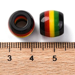 Undurchsichtige europäische Perlen aus Streifenharz&nbsp;RESI-G104-01A