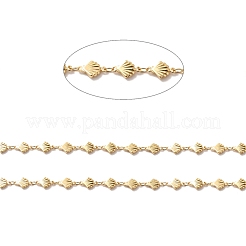 Catene a maglie ovali e conchiglia in ottone placcato cremagliera&nbsp;CHC-I040-13G