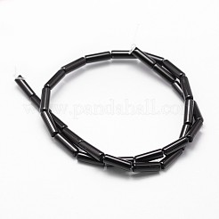Brins de perles d'onyx noir naturel&nbsp;X-G-P161-38-13x4mm