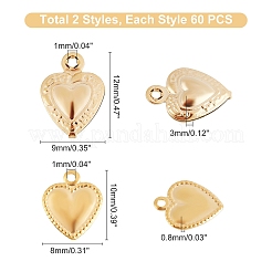120 pièce de 2 breloques en acier inoxydable 304 de style&nbsp;STAS-DC0002-43