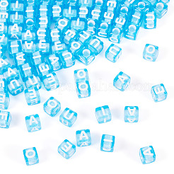 100pcs 5 Farben transparente Acrylperlen&nbsp;TACR-TA0001-55B