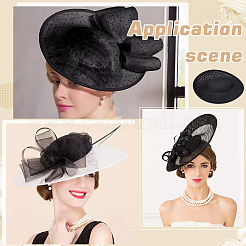 Base fascinator mini sombrero de lino&nbsp;AJEW-WH0561-32A