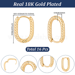 16 boucles d'oreilles créoles en acier inoxydable 304&nbsp;EJEW-SC0002-30