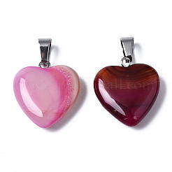 Pendentifs en agate à bandes naturelles / agate à rayures&nbsp;X-G-T122-24A