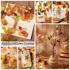 Aufkleberrollen aus Papier mit gefallenen Blättern&nbsp;DIY-C080-01E