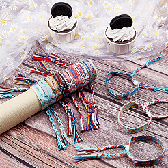 12 Stück 12 Farben Polyester geflochtene Kordel Armbänder Set&nbsp;BJEW-AN0001-56