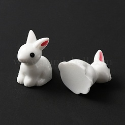 Mini-Kaninchenfiguren aus Harz&nbsp;DJEW-WH0018-45