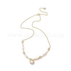 Perle Anhänger Halsketten&nbsp;NJEW-P325-02G