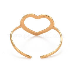 Bague manchette ouverte en acier inoxydable 304 avec placage ionique (IP) pour femme&nbsp;RJEW-C025-23G