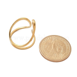 Offene Manschettenringe aus 304 Edelstahl für Damen&nbsp;RJEW-Z077-01G-08
