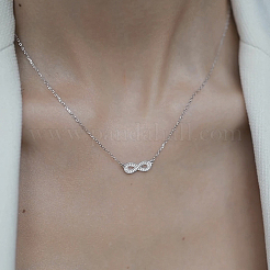 Ensemble collier et bracelet en zircon infini en argent s925&nbsp;JF1593-2