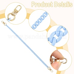 3 unidad de cadena decorativa de acrílico opaco de 3 colores para bolso&nbsp;HJEW-FS00091-03
