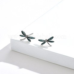 925 orecchini a bottone in argento sterling rodiato&nbsp;EJEW-BB70397