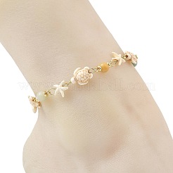 Tobilleras de tortugas con estrellas de mar oceánicas&nbsp;AJEW-AN00847-03