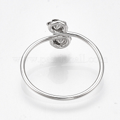 Ajustes de rhinestone de anillo de dedo de latón&nbsp;KK-S350-409P