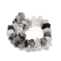 Natur schwarz Rutilquarz Perlen Stränge&nbsp;G-N327-05-01