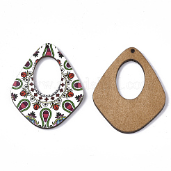 Pendentifs en tilleul imprimé&nbsp;WOOD-S045-004E
