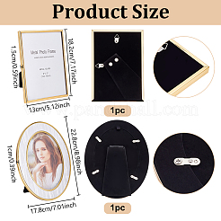 2 support pour cadre photo (2 styles) en verre&nbsp;AJEW-OC0005-83