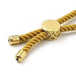 Bracelets coulissants en corde milan torsadée à moitié finis&nbsp;FIND-G032-01G-05